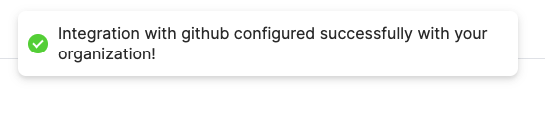 GitHub app installation success indication on Port